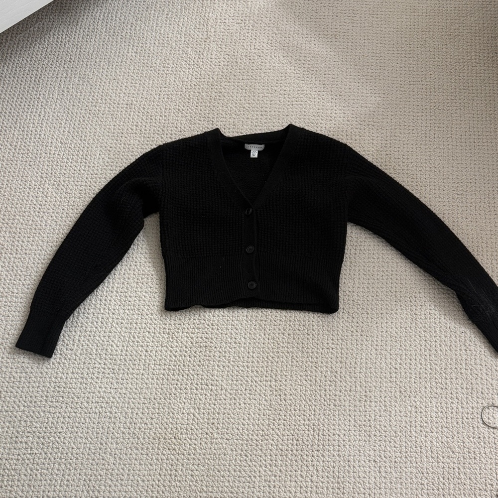 Topshop Black Button-Up Cardigan